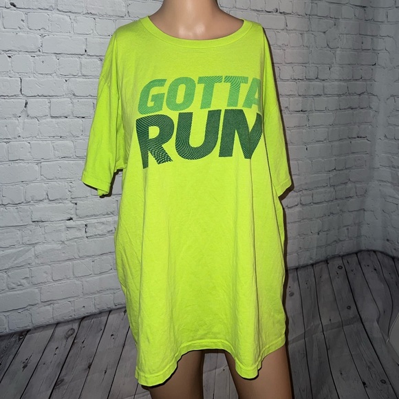 adidas Tops - Adidas The Go To Tee Green Gotta Run Shirt size L